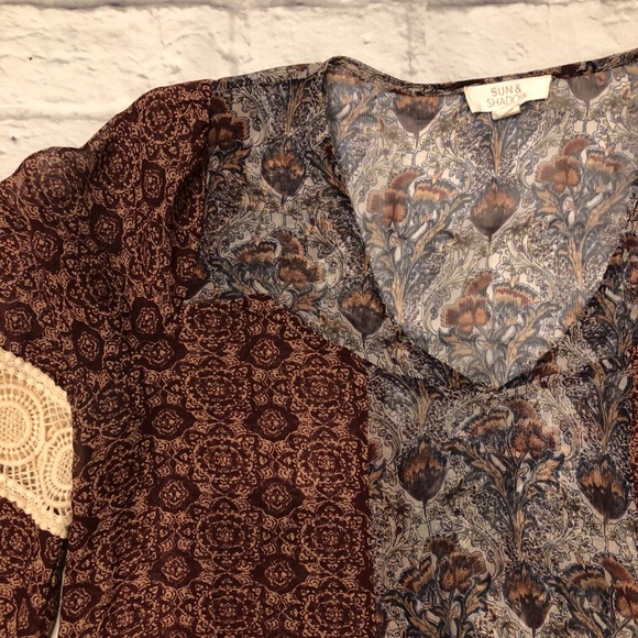 Sun and Shadow Sheer Boho Top - Picture 3 of 5